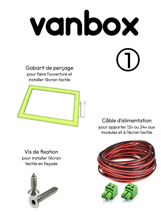Kit démarrage Vanbox écran tactile 3.5" — vue 1