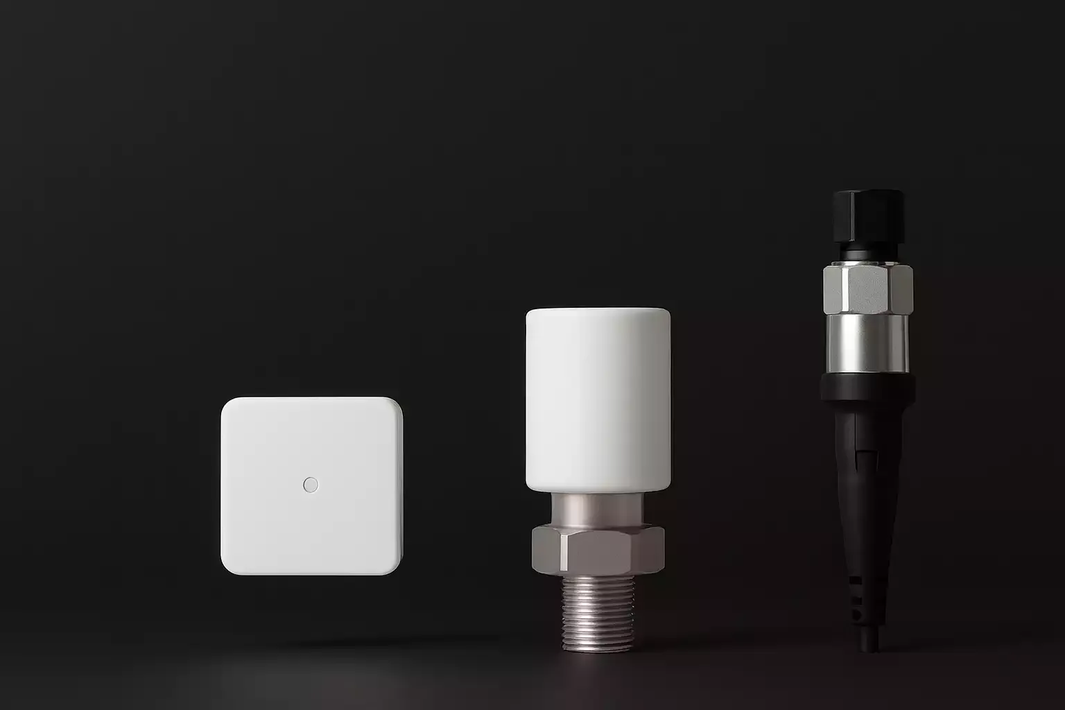 Capteurs industriels pour van sur fond noir.